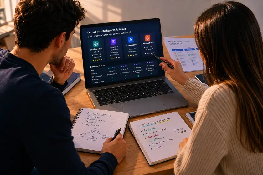 Trabajando sobre cursos online de inteligencia artificial